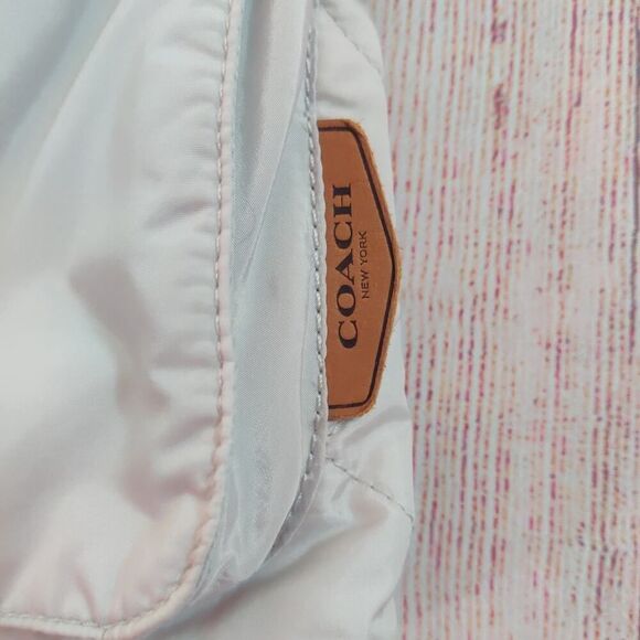 Coach diamond quilted jacket F84993 oyster sz S - Picture 7 of 10